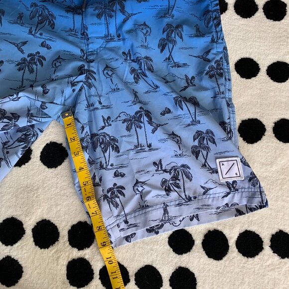 American Eagle Board Shorts Tropical Surf Beach Vacation Swim Trunks - Picture 9 of 10
